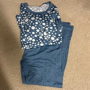 Blue Polka Dot Women's Pajama Set never used